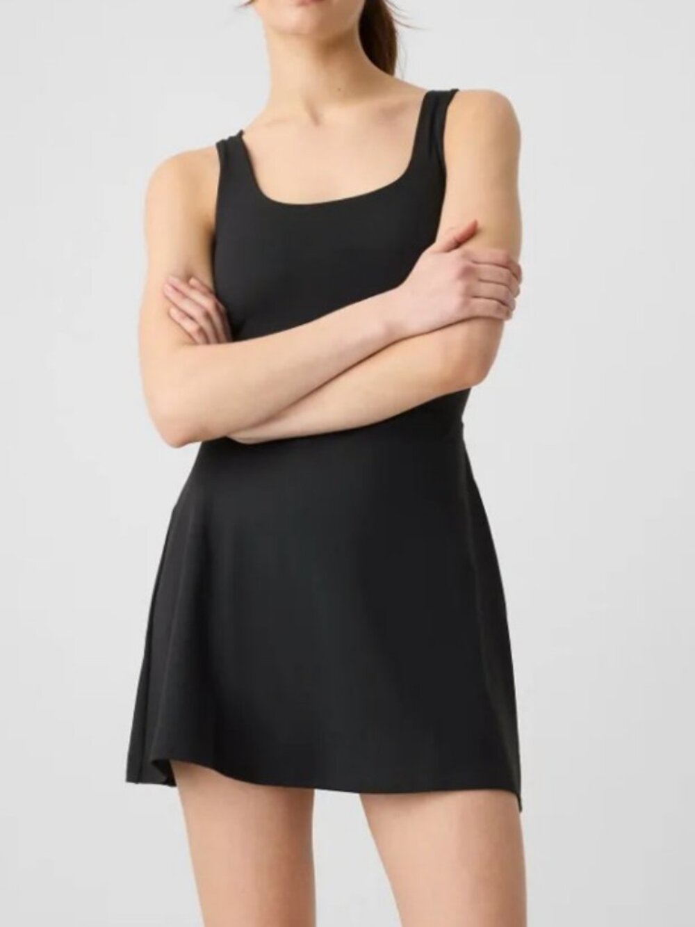 Gap Fit sleeveless mini sports dress black women's size L